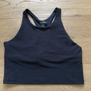 Cropped Black Tank Top